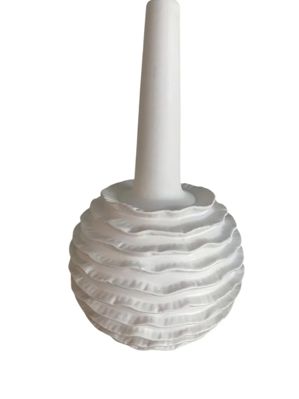 Wildwood Piper Blanca Vase Sculptural White Ceramic Vase Designer Home Décor Coa